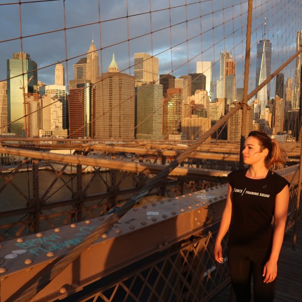 Ich auf der Brooklyn Bridge